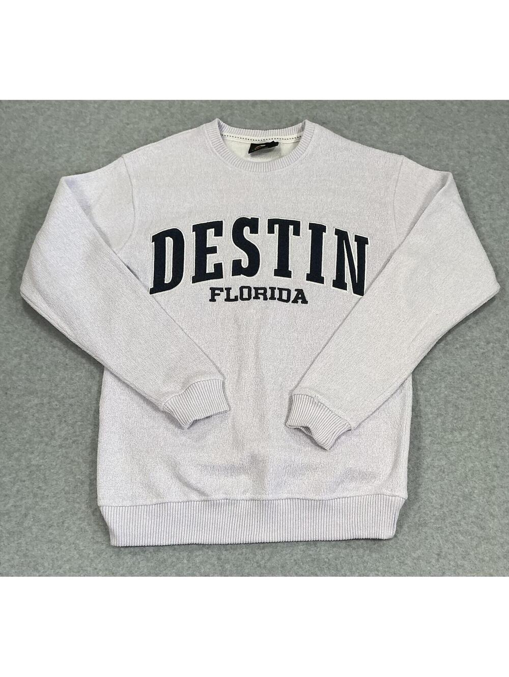 Sunsations Destin Florida Sweatshirt Crewneck Pullover Gray Unisex XL